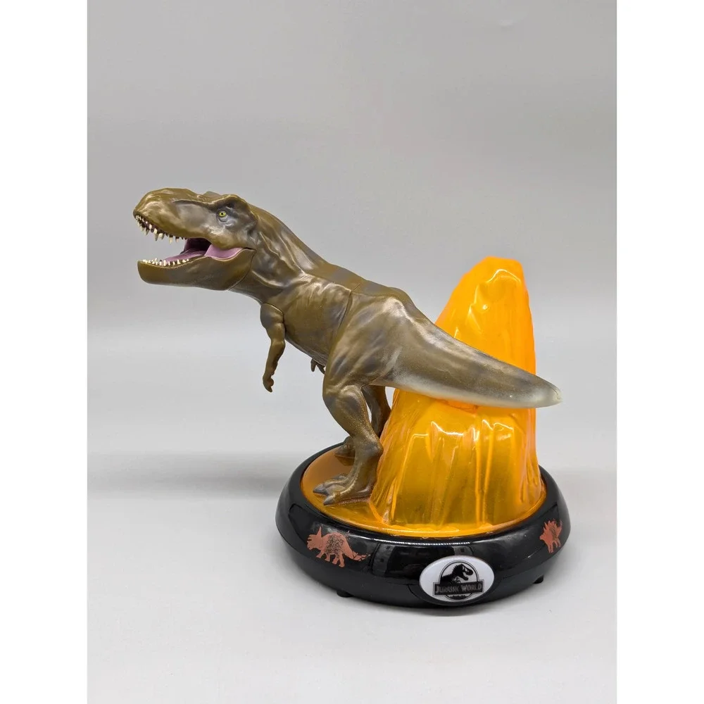 Jurassic World Park Dinosaur T Rex Night Light Volcano 2019 Works Great
